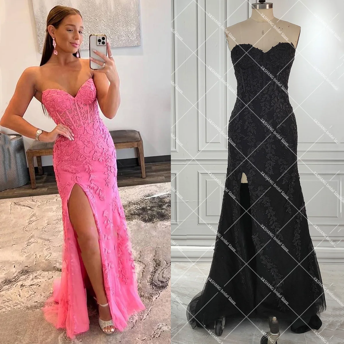 Вечернее платье-Русалка без бретелек с вышивкой и бисером, прозрачный корсет, лиф с высокими штанинами и разрезом, кружевное платье для выпускного вечера с листьями
Вечернее платье-Русалка без бретелек с вышивкой и бисером, прозрачный корсет, лиф с высокими штанинами и разрезом, кружевное платье для выпускного вечера с листьями