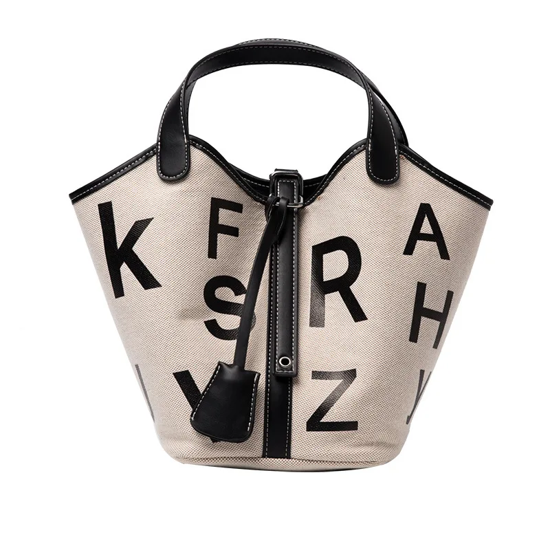 2022 Fashon Letter Printed Handbags Texture Canvas Bucket Bag Female Luxury Designer Top Handle Purses Large Capacity Mother Bag
2022 Fashon Letter Printed Handbags Texture Canvas Bucket Bag Female Luxury Designer Top Handle Purses Large Capacity Mother Bag