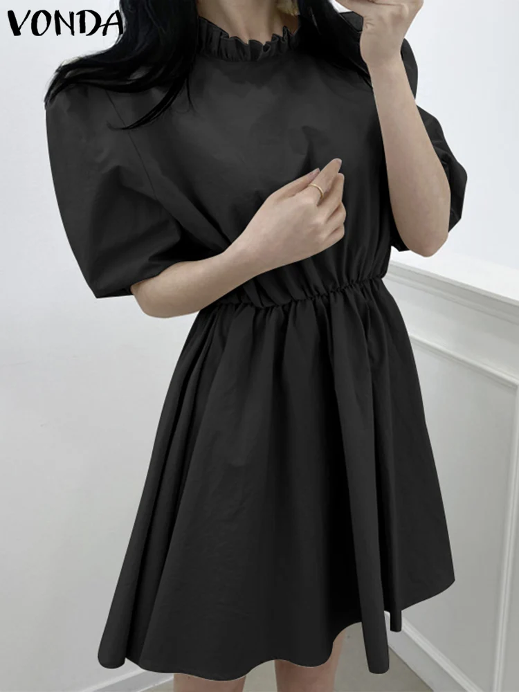 Summer Dress 2022 VONDA Robe Women Vintage Half Sleeve Short Party Dress Casual Sundress Holiday Plain Tunic Vestidos Oversized
Summer Dress 2022 VONDA Robe Women Vintage Half Sleeve Short Party Dress Casual Sundress Holiday Plain Tunic Vestidos Oversized