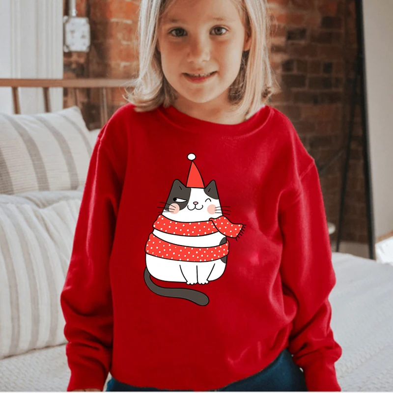 Свитшот детский флисовый с длинным рукавом и принтом кота 
Свитшот детский флисовый с длинным рукавом и принтом кота