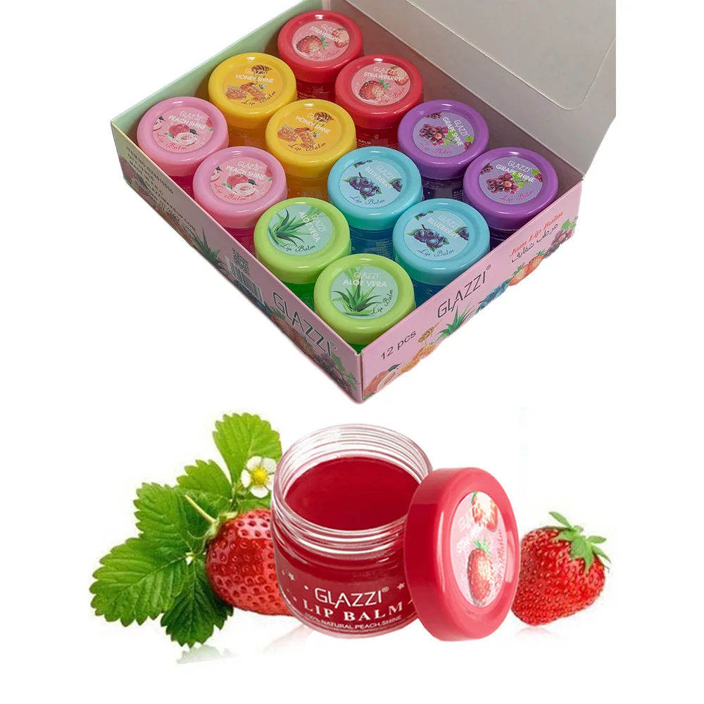 12 шт., бальзам для губ с фруктовым ароматом 
12 шт., бальзам для губ с фруктовым ароматом