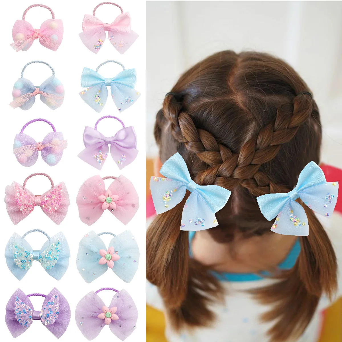 2pcs Baby Girls Elastic Rubber Bands Hair Ties Hair Bow Knot Ponytail Scrunchie Bowknot Summer Hair Accessories Gift
2pcs Baby Girls Elastic Rubber Bands Hair Ties Hair Bow Knot Ponytail Scrunchie Bowknot Summer Hair Accessories Gift
