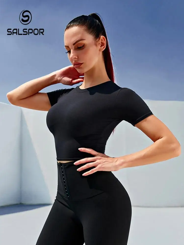 SALSPOR Solid Color Short-Sleeved T-Shirt Comfortable Crew Neck Crop Top for Women Causal Slim Bottoming Shirt Tees
SALSPOR Solid Color Short-Sleeved T-Shirt Comfortable Crew Neck Crop Top for Women Causal Slim Bottoming Shirt Tees