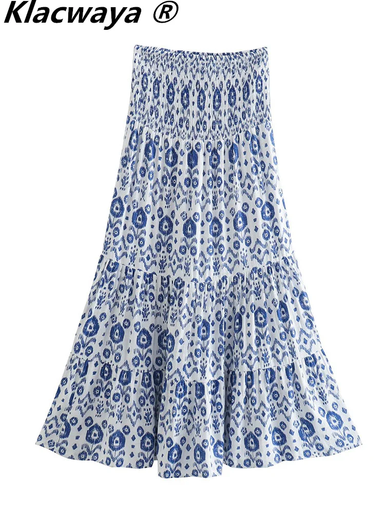 Юбка Klacwaya женская с высокой талией, модная Длинная элегантная юбка в богемном стиле, с принтом, лето 2022
Юбка Klacwaya женская с высокой талией, модная Длинная элегантная юбка в богемном стиле, с принтом, лето 2022