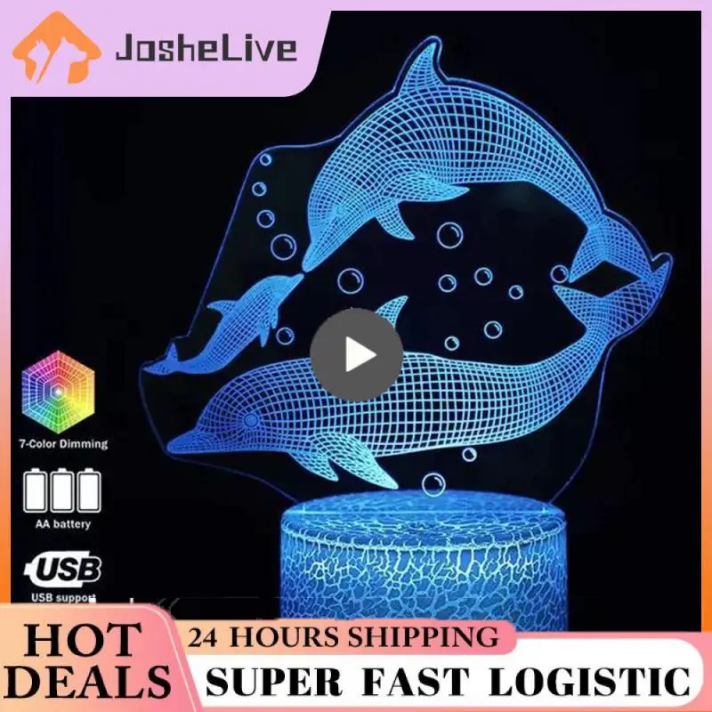 Kedia Dolphin Series Night Light Colorful Creative 3D LED Nightlight 16 Colors Change Remote Acrylic Lamp For Bedroom Decoration
Kedia Dolphin Series Night Light Colorful Creative 3D LED Nightlight 16 Colors Change Remote Acrylic Lamp For Bedroom Decoration
