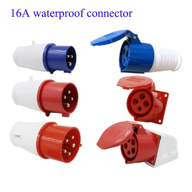 

16A Lndustrial Plug Waterproof Explosion-proof Aviation Plug Docking Socket Connector Three-phase Electric 3-core 4-core 5-hole