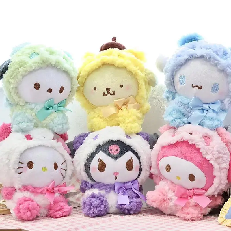 Аниме Hello Kitty плюшевая кукла My Melody Sanrio Kawaii животное брелок кулон Cinnamorol Kuromi мягкая подушка игрушки для детей подарок 
Аниме Hello Kitty плюшевая кукла My Melody Sanrio Kawaii животное брелок кулон Cinnamorol Kuromi мягкая подушка игрушки для детей подарок