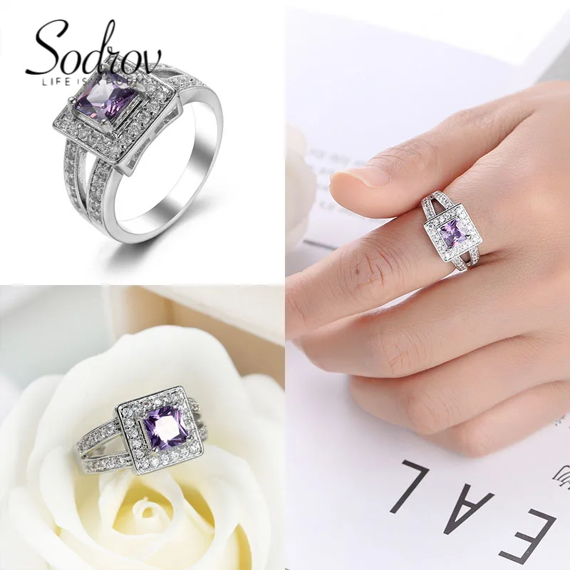 Light Luxury Purple Crystal Zircon Engagement Rings for Women Created Diamond Rings Bride Wedding Band Women Gift
Light Luxury Purple Crystal Zircon Engagement Rings for Women Created Diamond Rings Bride Wedding Band Women Gift