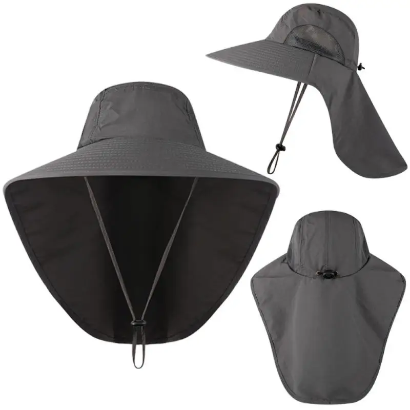 

Fisherman Fishing Hat Sunshade Nylon Quick Breathable Sun Shield Cycling Climbing Running Hats Widen brim Soft wear