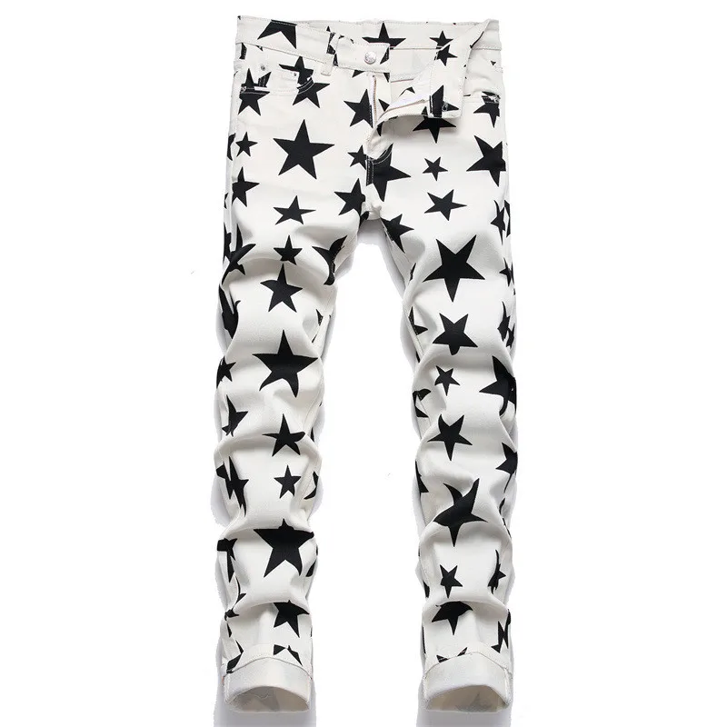 Men's Fashion Floral Pants Pentagram Printed Trousers Slim Fit Stretchy Personality Bottoms
Men's Fashion Floral Pants Pentagram Printed Trousers Slim Fit Stretchy Personality Bottoms