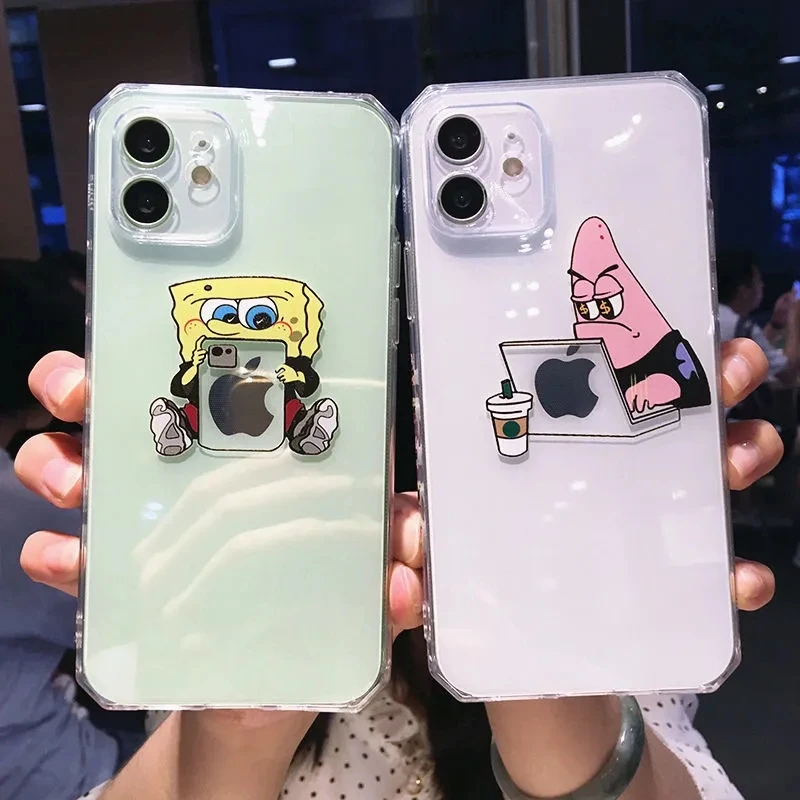 Funny Creative SpongeBob and Patrick Star Clear TPU Phone Case for iPhone XR Xs Max 8Plus 11 12 13 Pro Max Cover
Funny Creative SpongeBob and Patrick Star Clear TPU Phone Case for iPhone XR Xs Max 8Plus 11 12 13 Pro Max Cover