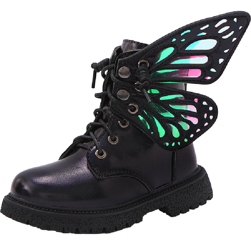 Winter Girls Boots Children High Top Leather Boots Teenager Outdoor Casual Shoes Fashion Wing Princess Party Shoes Student Boots
Winter Girls Boots Children High Top Leather Boots Teenager Outdoor Casual Shoes Fashion Wing Princess Party Shoes Student Boots