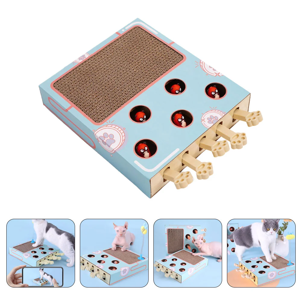 

Cat Toy Catching Scratching Scratcher Interactive Mole Teaser Funny Kitten Game Whack Board Scratch Puzzles Pad Plaything Toys
