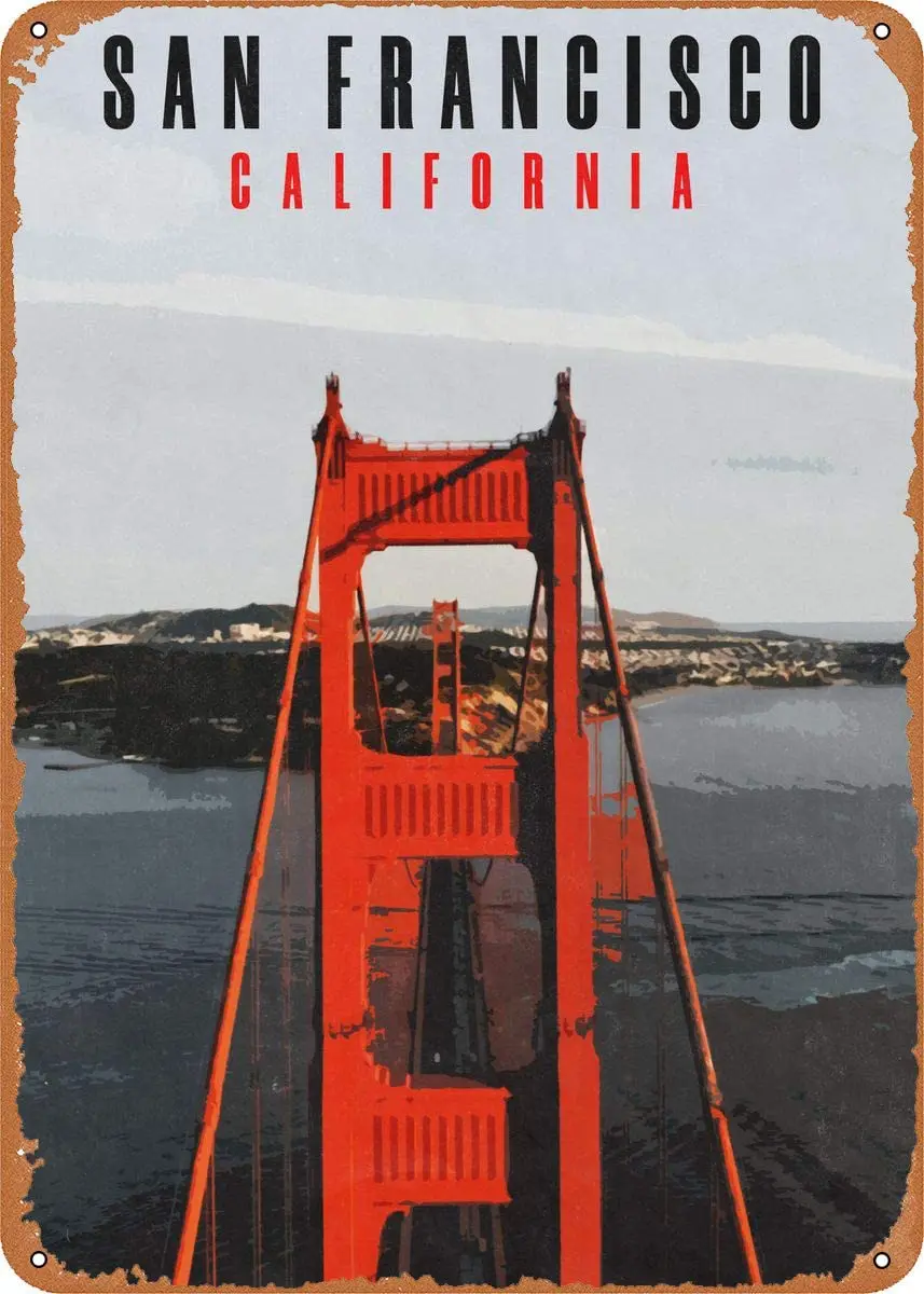 Metal Signs San Francisco Vintage Retro Home Decor Travel Wall Art Vintage Metal Tin Signs for Home Bars Clubs Cafes 
Metal Signs San Francisco Vintage Retro Home Decor Travel Wall Art Vintage Metal Tin Signs for Home Bars Clubs Cafes