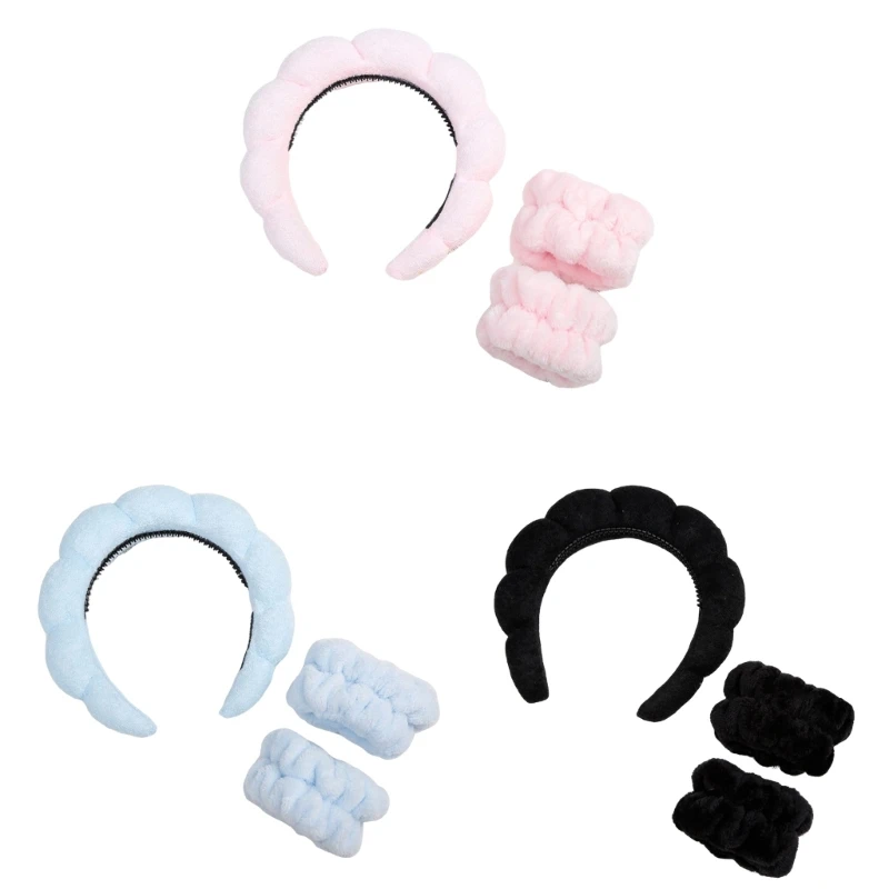 Spa Headband Wrist Washband Spa Headband Wristband Set Sponge Padded Headband NEW
Spa Headband Wrist Washband Spa Headband Wristband Set Sponge Padded Headband NEW