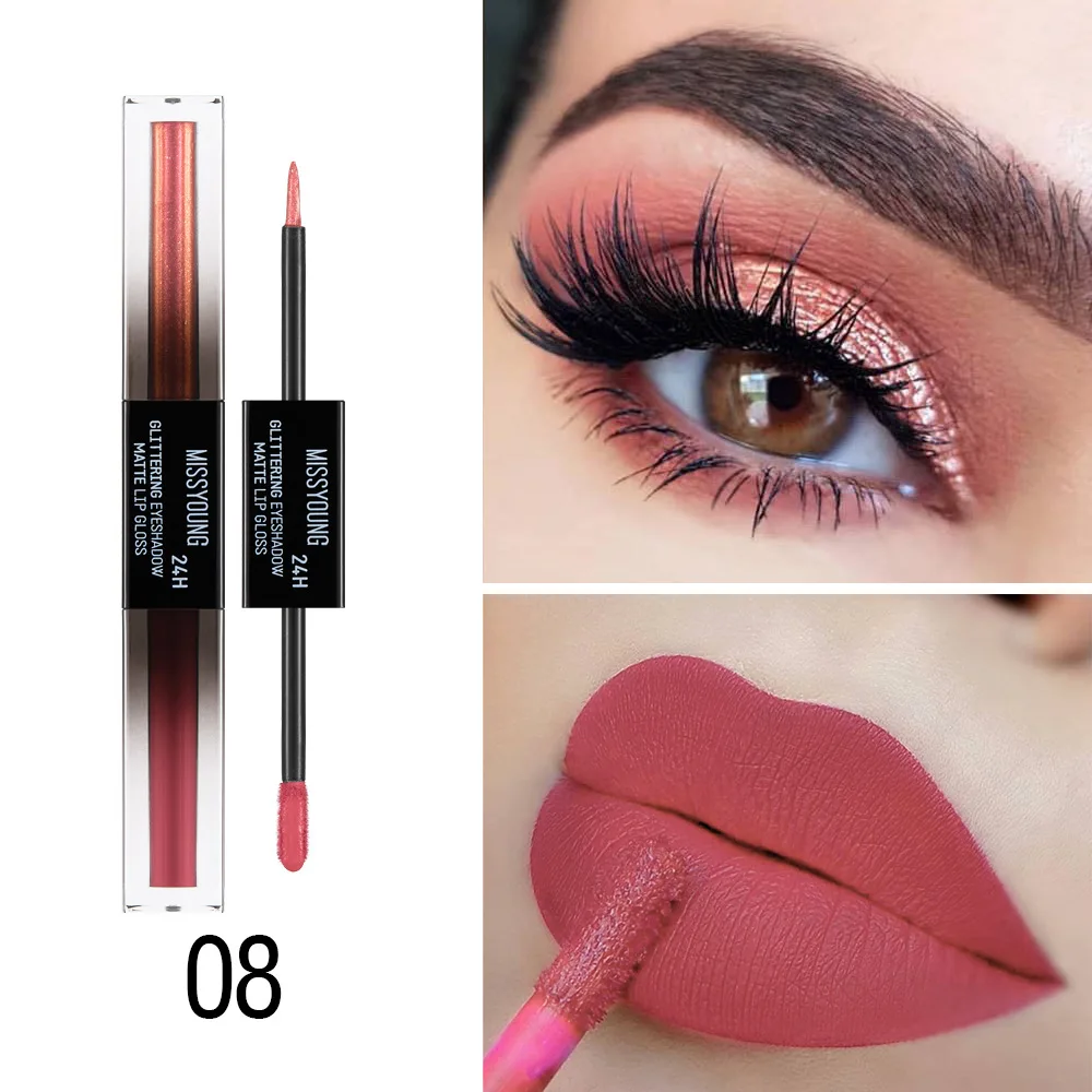 MissYoung Double-headed Monochrome Eye Shadow Lip Gloss Pearl Eye Shadow Matte Non-stick Cup Two-in-one Lipstick Eyeliner
MissYoung Double-headed Monochrome Eye Shadow Lip Gloss Pearl Eye Shadow Matte Non-stick Cup Two-in-one Lipstick Eyeliner