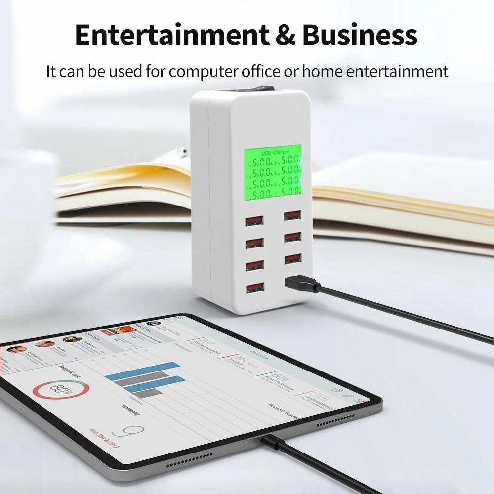Vatid 5V/8A Fast Charging 8 Port USB Charger LED Display Desktop Phone Charger Charging Station for iPhone iPad Sumsung Xiaomi
Vatid 5V/8A Fast Charging 8 Port USB Charger LED Display Desktop Phone Charger Charging Station for iPhone iPad Sumsung Xiaomi