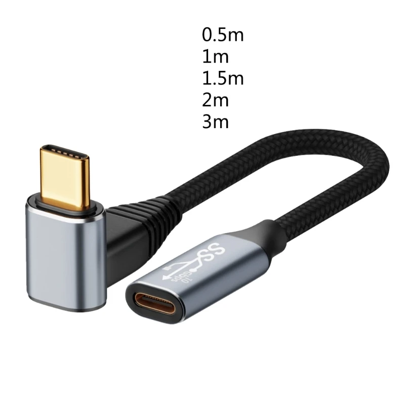 100W USB C to USB C Cable, Type C to C Fast Charging Cable 90° Supports 10Gbps
100W USB C to USB C Cable, Type C to C Fast Charging Cable 90° Supports 10Gbps