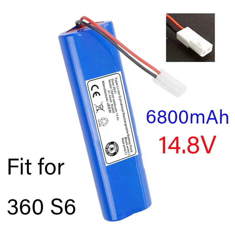 14.8V 6800mAh Battery Pack for Qihoo 360 S6 Robotic Vacuum Cleaner Spare Parts Accessories Replacement Batteries
14.8V 6800mAh Battery Pack for Qihoo 360 S6 Robotic Vacuum Cleaner Spare Parts Accessories Replacement Batteries