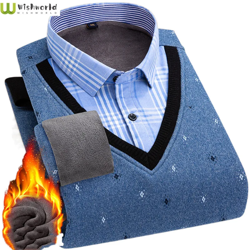 Autumn and Winter Korean Version 2022 New Knitwear Men's Plush Fake Two-piece Thickened Middle-aged and Elderly Leisure Top
Autumn and Winter Korean Version 2022 New Knitwear Men's Plush Fake Two-piece Thickened Middle-aged and Elderly Leisure Top