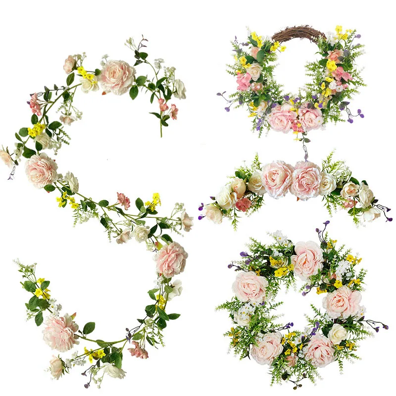 185cm Western Style Artificial Flower Rose Vine Garland Wedding Hall Arch Decoration Fake Plants DIY Fake Flowers Peony Rattan
185cm Western Style Artificial Flower Rose Vine Garland Wedding Hall Arch Decoration Fake Plants DIY Fake Flowers Peony Rattan
