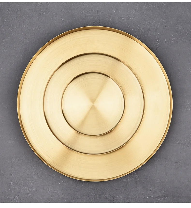Golden Stainless Steel Round Straight Edge Tray Nordic Style Light Luxury Storage Disc Cosmetic Jewelry Tea Tray Valet FoodTray
Golden Stainless Steel Round Straight Edge Tray Nordic Style Light Luxury Storage Disc Cosmetic Jewelry Tea Tray Valet FoodTray