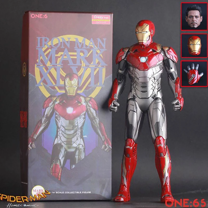Marvel Crazy Toys Ironman Mark XLVII Mk47 Iron Man PVC Action Figure Crazy Toys Model Movie Spiderman 1/6 scale Doll
Marvel Crazy Toys Ironman Mark XLVII Mk47 Iron Man PVC Action Figure Crazy Toys Model Movie Spiderman 1/6 scale Doll
