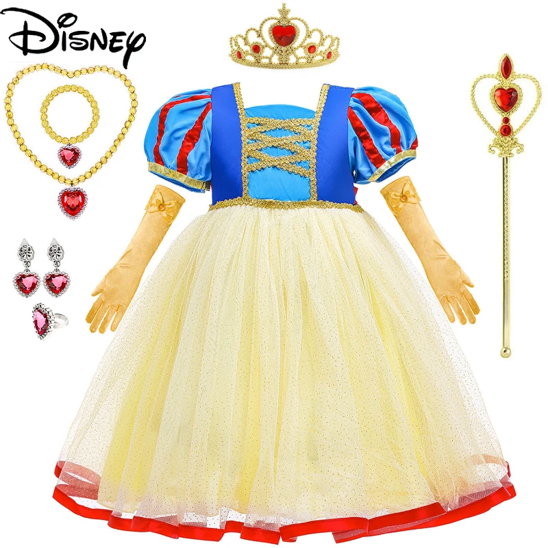 Платье для девочек с белоснежным рисунком Disney, тонкое блестящее платье с пышными рукавами, милое дышащее детское платье принцессы, костюм
Платье для девочек с белоснежным рисунком Disney, тонкое блестящее платье с пышными рукавами, милое дышащее детское платье принцессы, костюм