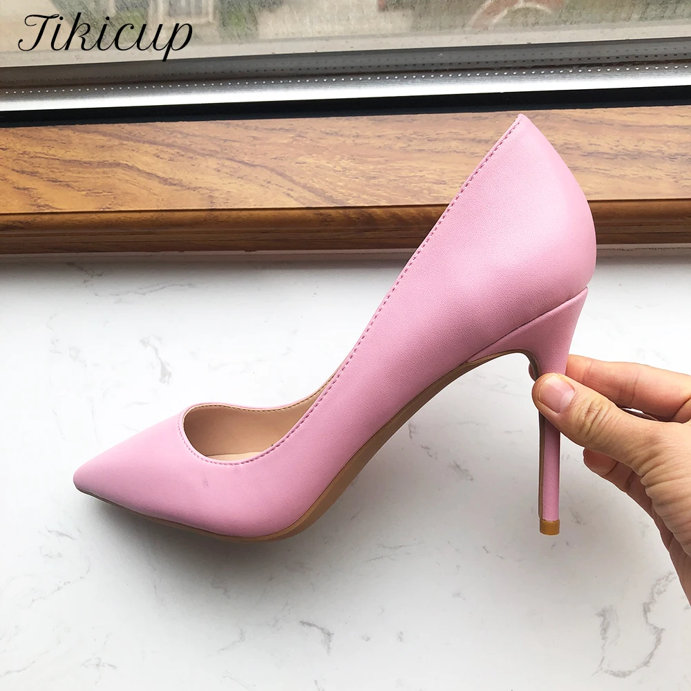 Tikicup Pink Matte Women 8cm 10cm 12cm High Heel Shoes Pointy Toe Slip On Elegant Ladies Comfortable Stiletto Pumps Size 33-45
Tikicup Pink Matte Women 8cm 10cm 12cm High Heel Shoes Pointy Toe Slip On Elegant Ladies Comfortable Stiletto Pumps Size 33-45