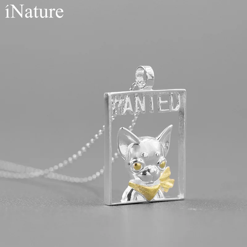 INATURE 925 Sterling Silver Chain Cute Animal Chihuahua Dog Pendant Necklace for Women Jewelry Gift
INATURE 925 Sterling Silver Chain Cute Animal Chihuahua Dog Pendant Necklace for Women Jewelry Gift