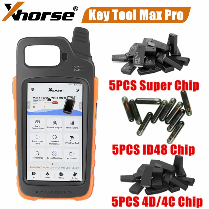 2022 Xhorse VVDI Key Tool Max PRO сочетает в себе ключевой инструмент Max и Mini OBD функции добавления напряжения и тока утечки
2022 Xhorse VVDI Key Tool Max PRO сочетает в себе ключевой инструмент Max и Mini OBD функции добавления напряжения и тока утечки