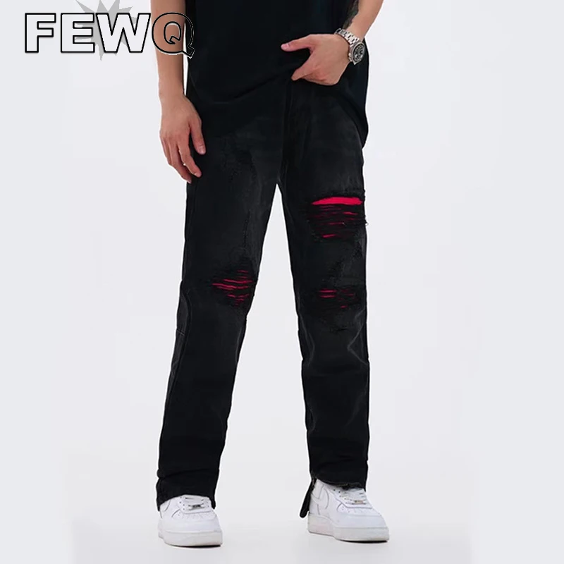 FEWQ Patch Men's Ripped Jeans Zipper Split Male Denim Pants Straight Trousers High Street Vintage 2023 Spring Trendy New 24B2071
FEWQ Patch Men's Ripped Jeans Zipper Split Male Denim Pants Straight Trousers High Street Vintage 2023 Spring Trendy New 24B2071