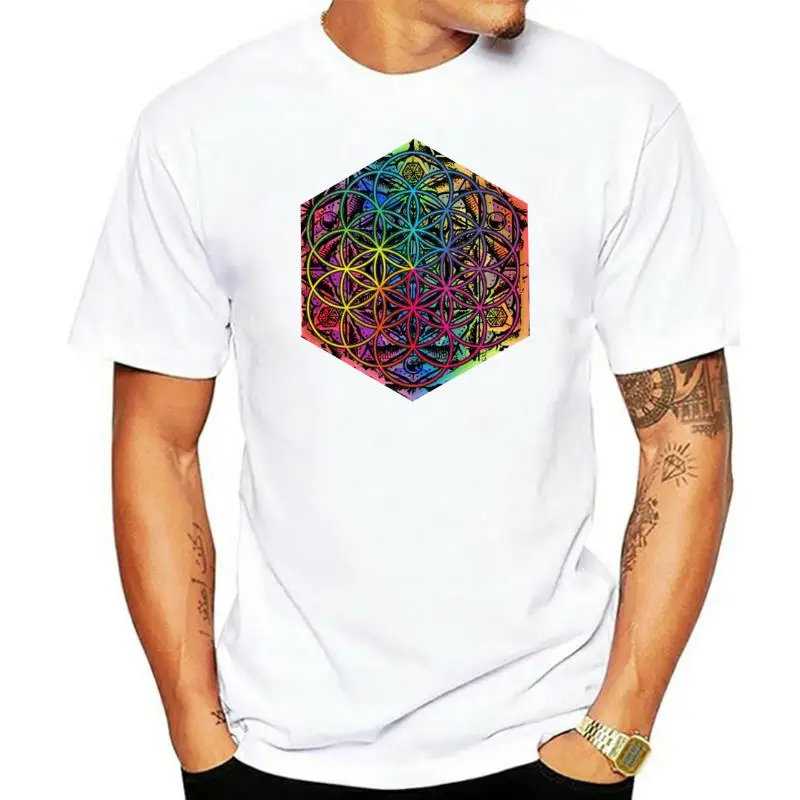 New Coming Sacred Geometry Flower of Life Mandala Color Family Men Black T-shirt Short Sleeve Unique Tops Tee Shirts
New Coming Sacred Geometry Flower of Life Mandala Color Family Men Black T-shirt Short Sleeve Unique Tops Tee Shirts