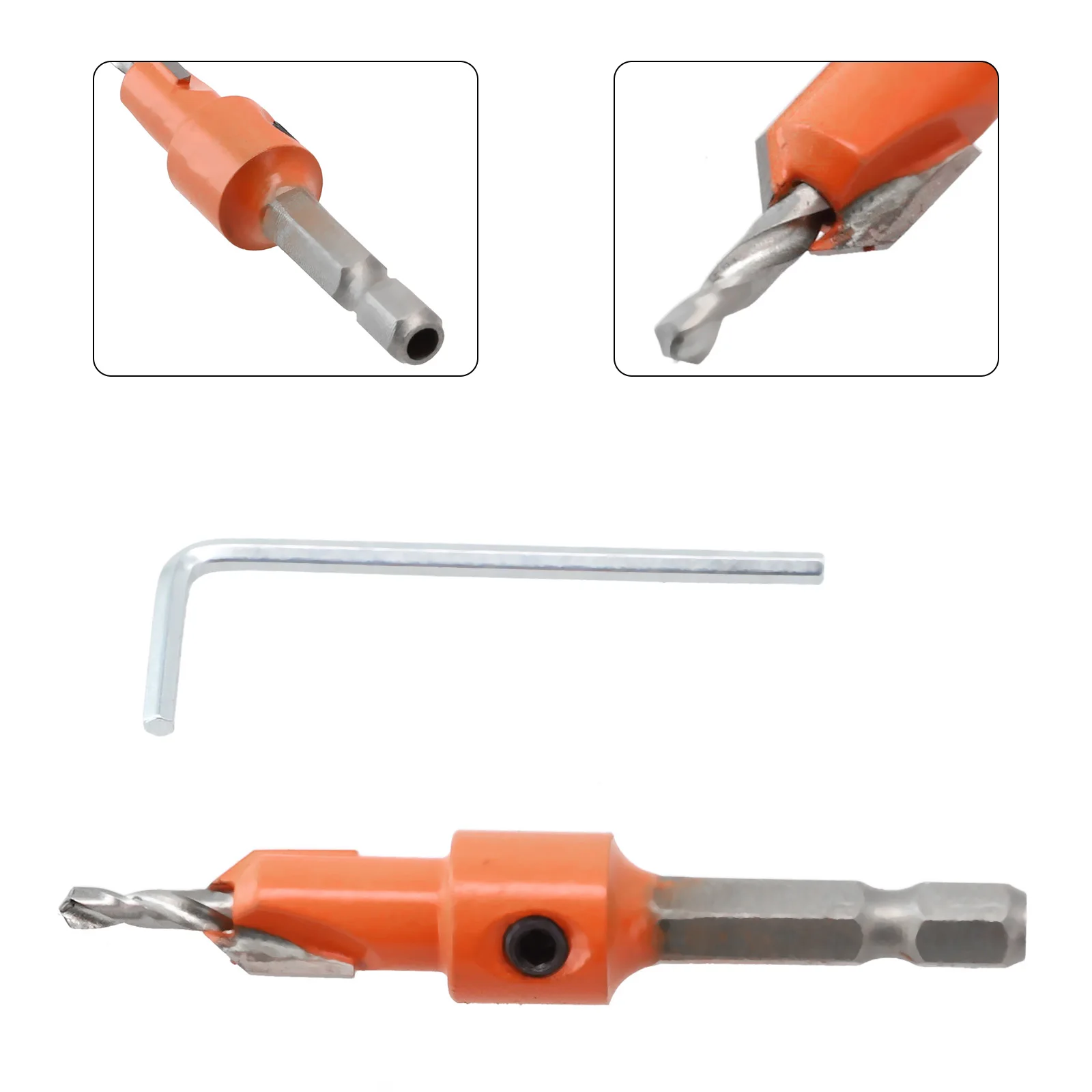Brand New Drill Bit Countersink Counterbore Drilling Durable HCS Hex Shank Power Tools Replacement Salad Drill
Brand New Drill Bit Countersink Counterbore Drilling Durable HCS Hex Shank Power Tools Replacement Salad Drill