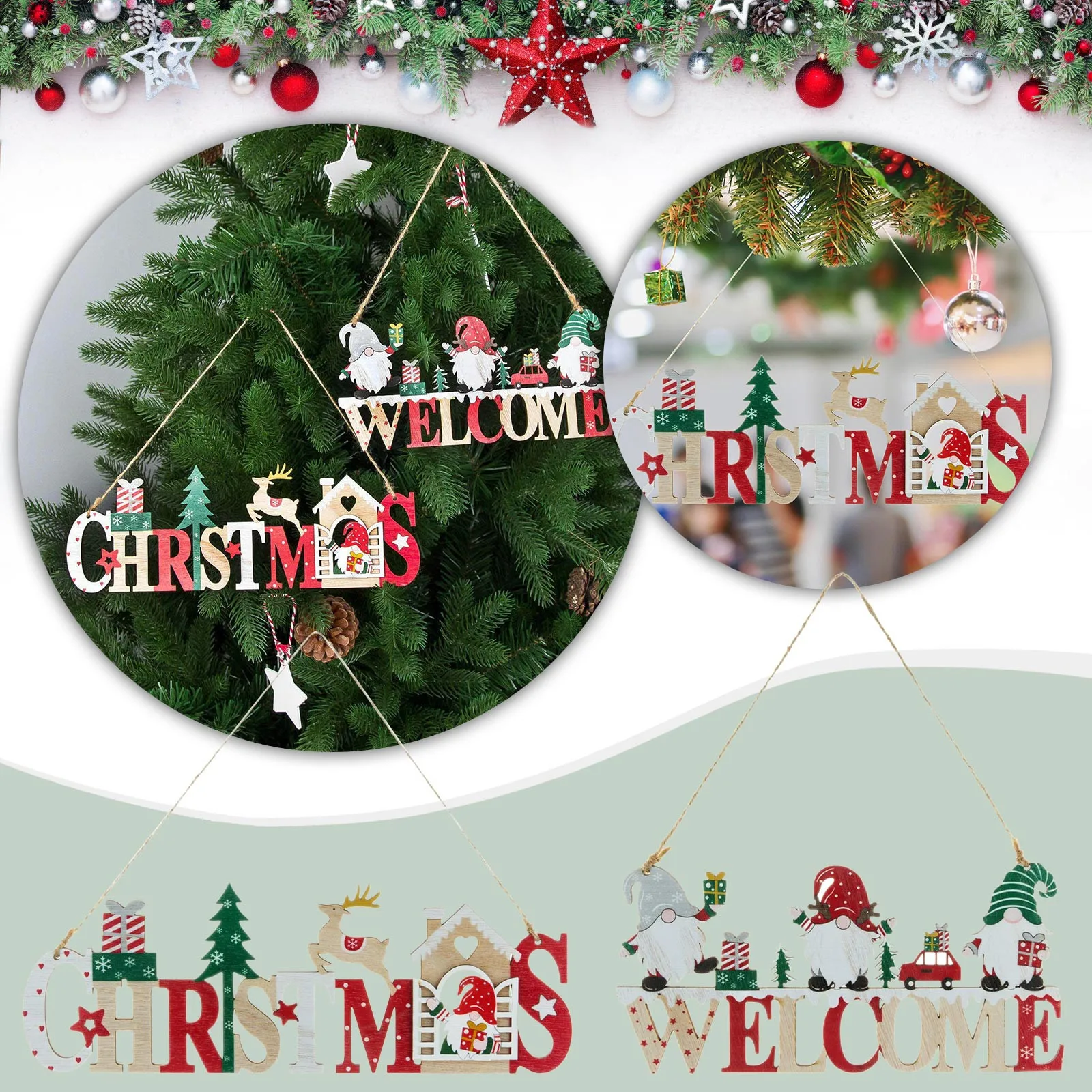 Christmas Door Decorations Wooden Letter Sign Pendant Christmas Welcome Hanging Wooden Sign Xmas Tree Decoration Window Decor
Christmas Door Decorations Wooden Letter Sign Pendant Christmas Welcome Hanging Wooden Sign Xmas Tree Decoration Window Decor