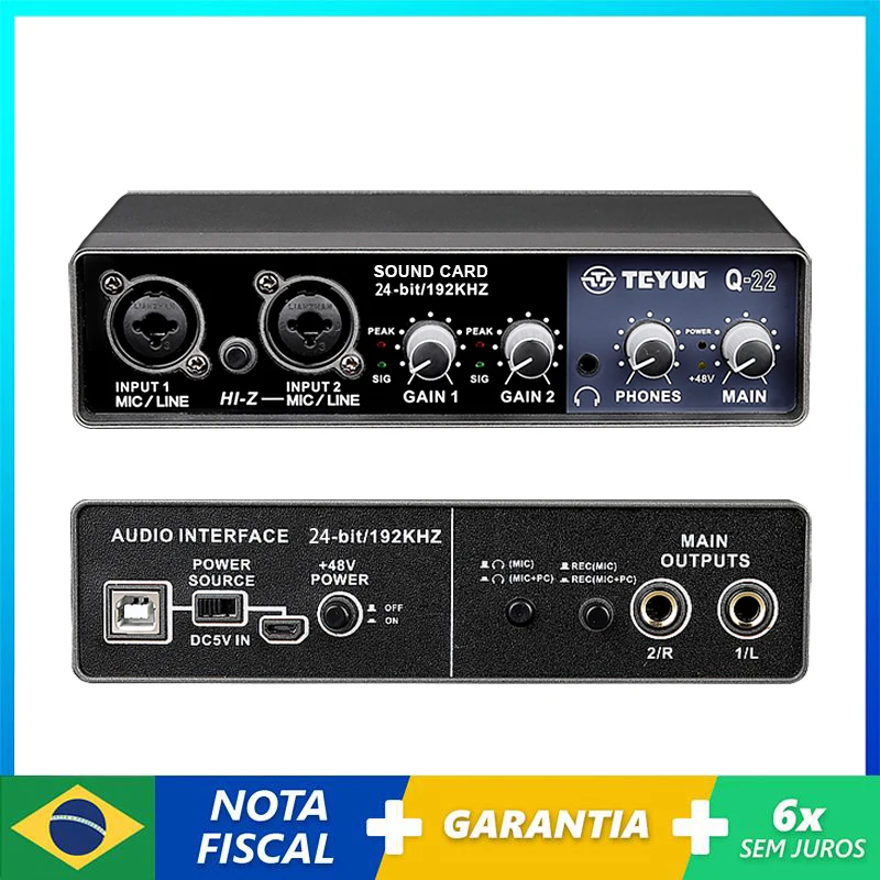 TEYUN Q-24 Q-22 Professional Sound Card Audio Mixer Channel Monitoring Electric Guitar Live Recording For Studio Singing
TEYUN Q-24 Q-22 Professional Sound Card Audio Mixer Channel Monitoring Electric Guitar Live Recording For Studio Singing