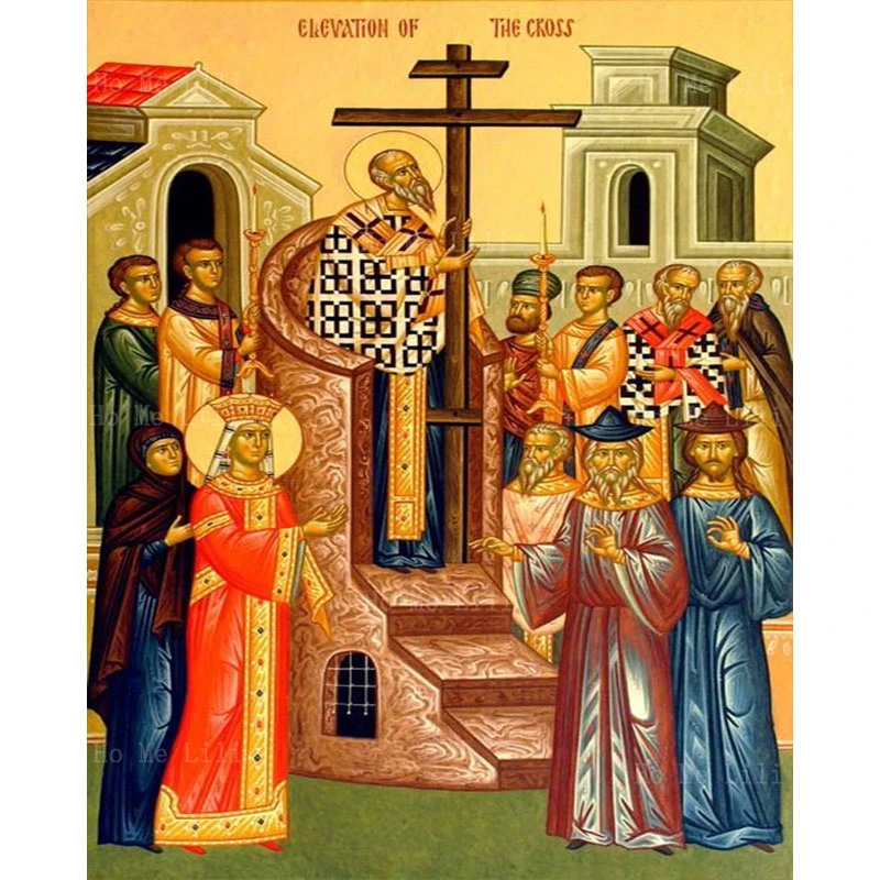 

Exaltation Of The Holy Cross Icon All Saints' Day Orthodox Sunday Christian Canvas Wall Art By Ho Me Lili For Livingroom Decor
