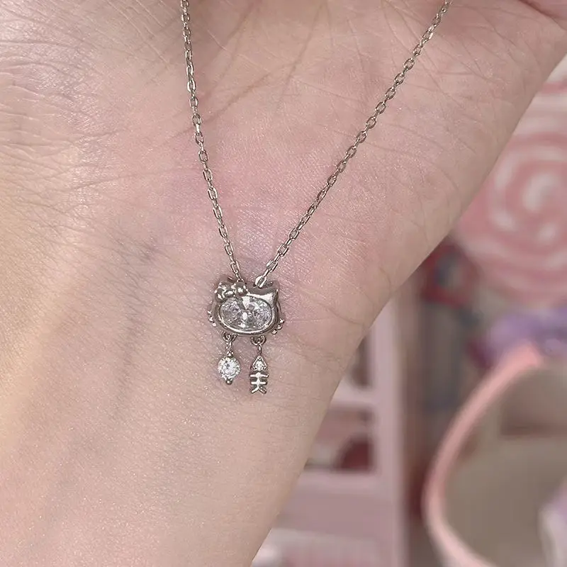 Cartoon Sanrio Hellokitty Necklace Kawaii Anime Y2K Accessories Crystal Pendant Kawaii Student Jewelry Girl's Birthday Gift Toy
Cartoon Sanrio Hellokitty Necklace Kawaii Anime Y2K Accessories Crystal Pendant Kawaii Student Jewelry Girl's Birthday Gift Toy