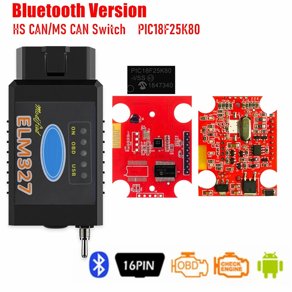 ELM327 V1.5 версия Bluetooth или Wi-Fi PIC18F25K80 Чип BT WiFi для Ford может переключать OBD сканер Автомобильный диагностический инструмент многоязычный
ELM327 V1.5 версия Bluetooth или Wi-Fi PIC18F25K80 Чип BT WiFi для Ford может переключать OBD сканер Автомобильный диагностический инструмент многоязычный