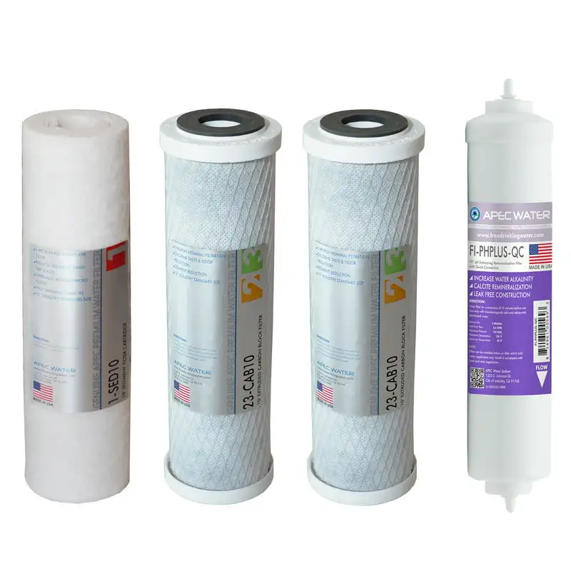 FILTER-SET-PH 90 Replacement Filter Set for ultimate Series Alkaline Reverse Osmosis Water Filter System Stage 1-3&6
FILTER-SET-PH 90 Replacement Filter Set for ultimate Series Alkaline Reverse Osmosis Water Filter System Stage 1-3&6