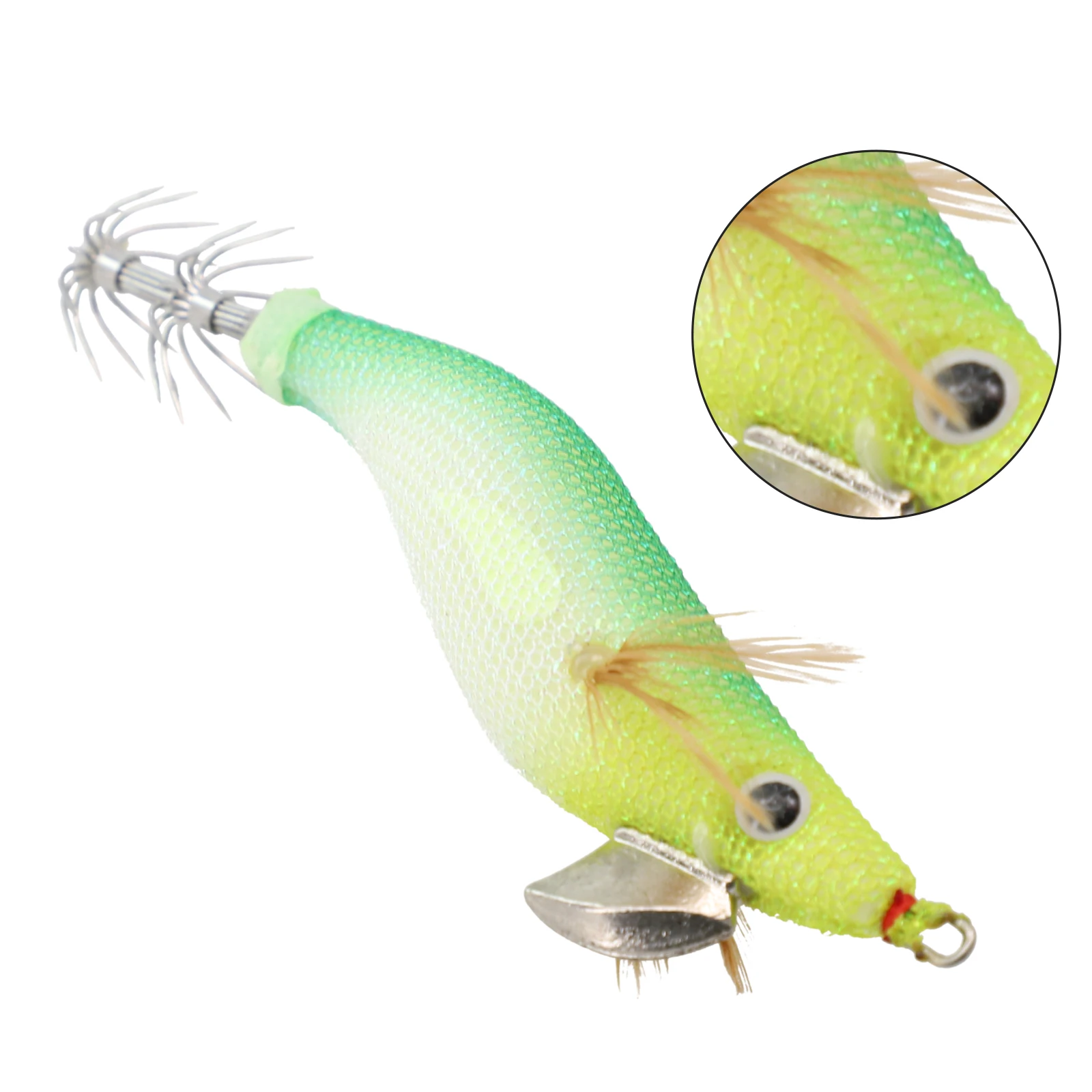 

Versatile and easy to handle 2 2L luminous wooden shrimp bait with 8 5g squid hook for successful fishing endeavors