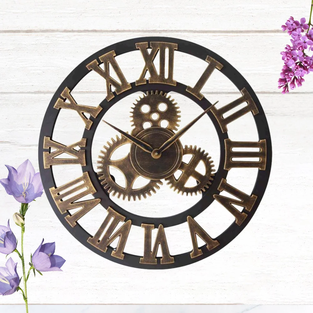 1Pc 34cm Industrial Gear Wall Clock Decorative Wall Clock Industrial Style Wall Clock Without (Golden) Clocks
1Pc 34cm Industrial Gear Wall Clock Decorative Wall Clock Industrial Style Wall Clock Without (Golden) Clocks