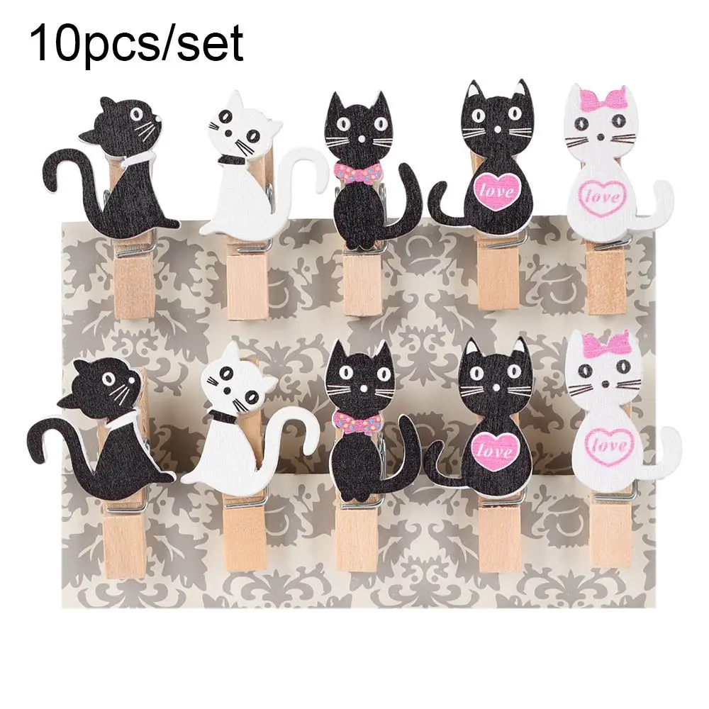 Home Decoration Cute Cat DIY 10pcs/set Hanging Photo Clips with Hemp Rope Wooden Clips
Home Decoration Cute Cat DIY 10pcs/set Hanging Photo Clips with Hemp Rope Wooden Clips