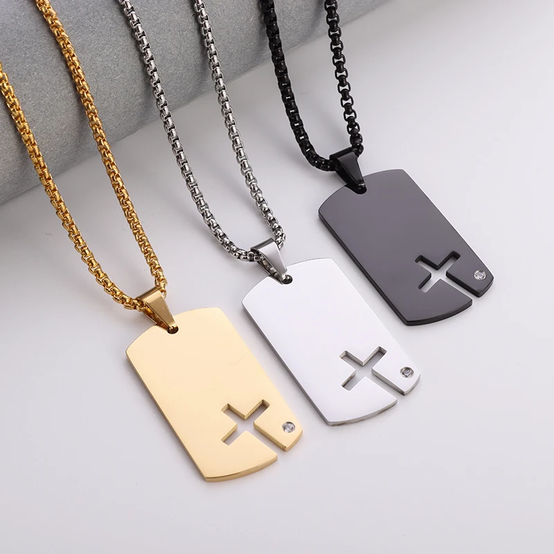 New Exquisite Square Hollow Cross Pendant Men's Personality Stainless Steel Army Brand Jewelry Wholesale
New Exquisite Square Hollow Cross Pendant Men's Personality Stainless Steel Army Brand Jewelry Wholesale