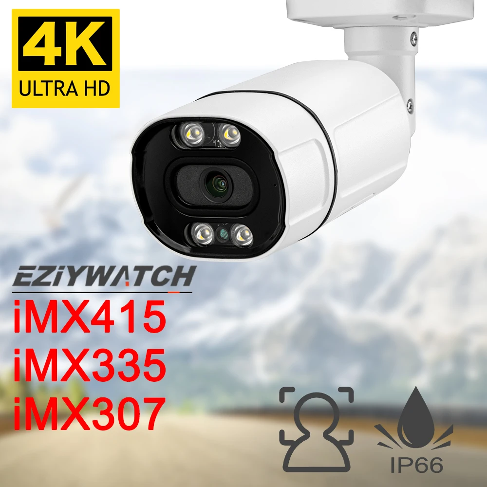 Водонепроницаемая сетевая камера IMX415 POE IP66 с металлической цилиндрической головкой, МП, двойная стандартная внешняя безопасность, ночное видение, видеонаблюдение
Водонепроницаемая сетевая камера IMX415 POE IP66 с металлической цилиндрической головкой, МП, двойная стандартная внешняя безопасность, ночное видение, видеонаблюдение