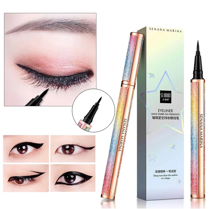 4D Starry Sky Eyeliner Waterproof Sweatproof Eye Liner Liquid Cosmetics Make Up Black Lasting Quick Drying Smooth 1PC
4D Starry Sky Eyeliner Waterproof Sweatproof Eye Liner Liquid Cosmetics Make Up Black Lasting Quick Drying Smooth 1PC