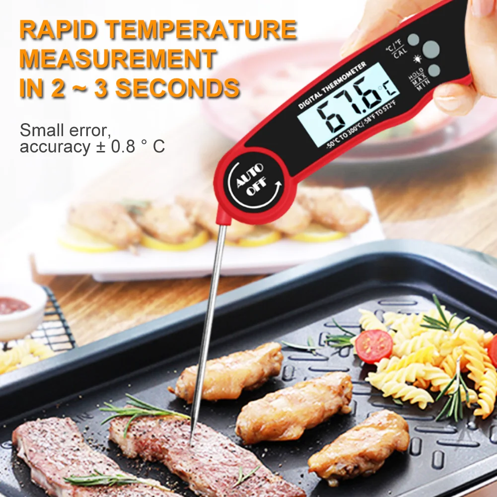 Instant Read Meat Thermometer Best Waterproof Ultra Fast Digital Food Water Milk Thermometer for Kitchen Outdoor Cooking BBQ
Instant Read Meat Thermometer Best Waterproof Ultra Fast Digital Food Water Milk Thermometer for Kitchen Outdoor Cooking BBQ