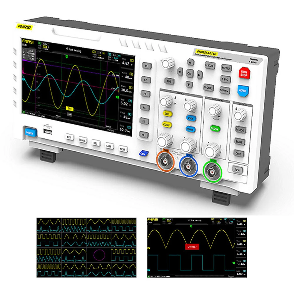 FNIRSI 1014D Digital Oscilloscope 2 In 1 Dual Channel Input Signal Generator 100MHz* 2 Ana-log 1GSa/s Sampling Rate osciloscopio
FNIRSI 1014D Digital Oscilloscope 2 In 1 Dual Channel Input Signal Generator 100MHz* 2 Ana-log 1GSa/s Sampling Rate osciloscopio