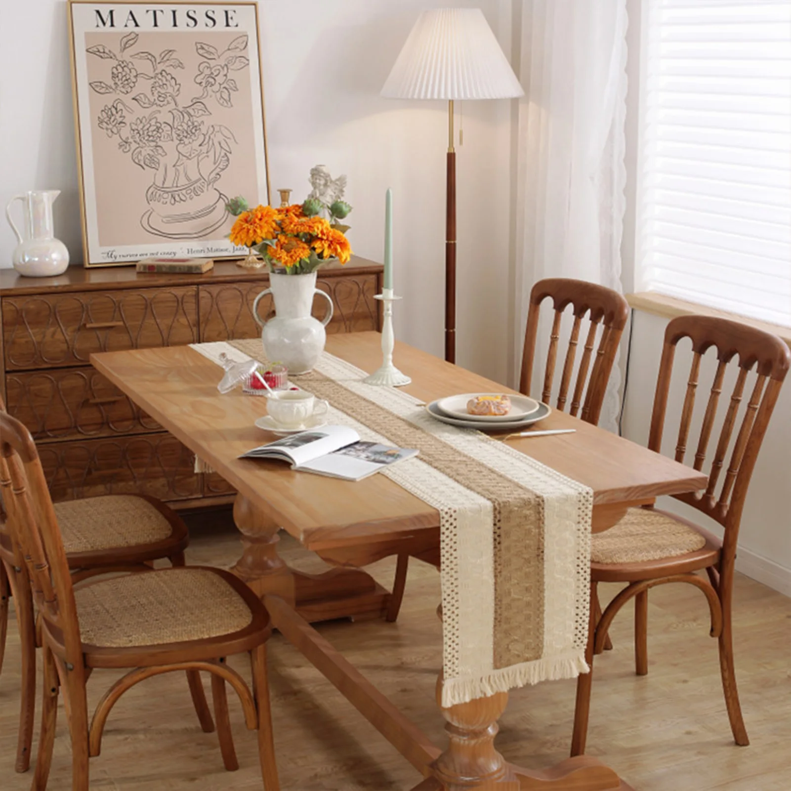 Woven Macrame Table s Splicing Cotton Boho Table with Tassels for Farmhouse Fall Home Decor
Woven Macrame Table s Splicing Cotton Boho Table with Tassels for Farmhouse Fall Home Decor