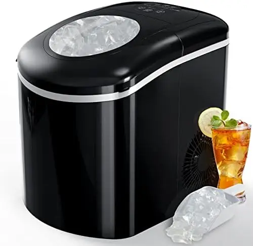 Maker Machine for Countertop - Portable Ice Cube Maker delivers 24 Ice Cubes in 15 Min, 33Lbs/24H, Self-Cleaning, Ice Scoop &
Maker Machine for Countertop - Portable Ice Cube Maker delivers 24 Ice Cubes in 15 Min, 33Lbs/24H, Self-Cleaning, Ice Scoop &